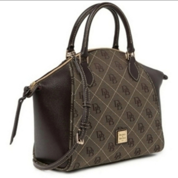 DOONEY & BOURKE Sydney Logo Leather Dome Satchel - Picture 4 of 12